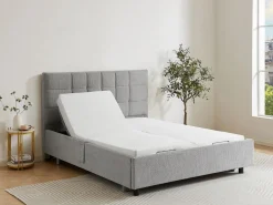 Discount Ysmée Somier articulado eléctrico 2x48 terminales - 2 x 70 x 190 cm - - PITUS de DREAMEA Gris