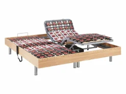Best Somier articulado eléctrico 2x48 terminales - 2 x 70 x 190 cm - gris - PITUS de YSMÉE Somier Relax