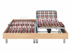 New Somier articulado eléctrico 2x65 terminales - 2 x 80 x 200 cm - gris - PITUS de YSMÉE Somier Relax
