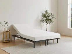 Discount Ysmée Somier articulado manual sobre enganches 80x200 cm Gris