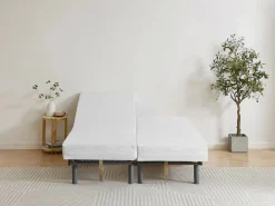 Outlet Ysmée Somier articulado manual, 3 posiciones 70x190 cm Gris
