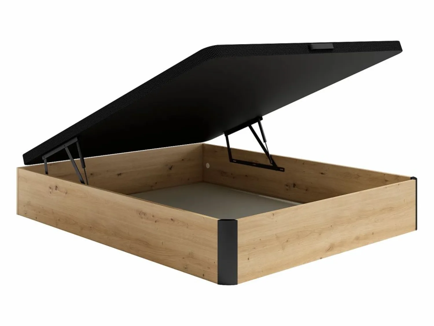 Sale Somier canapé 140 x 200 cm - Natural claro y negro - NAMOSI de YSMÉE Somier Con Canapé