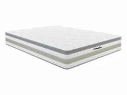 Ysmée Somier colchón de muelles ensacados de 29 cm de grosor CANTERBURY-160 x 200 Blanco
