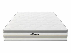 Ysmée Somier colchón de muelles ensacados de 29 cm de grosor CANTERBURY-160 x 200 Blanco