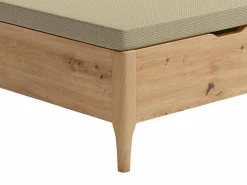 Ysmée Somier con arcón 140 x 190 cm - Natural claro - Con patas - VEONA de