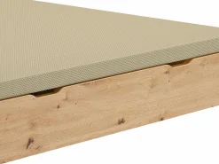 Ysmée Somier con arcón 140 x 190 cm - Natural claro - Con patas - VEONA de