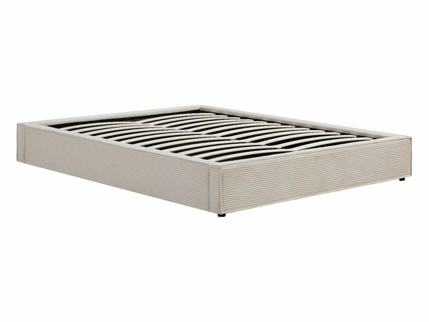 Sale Ysmée Somier con arcón 180 x 200 cm king size de pana - KARESO de YSMÉE Crema