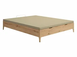 Online Somier con arcón 160 x 200 cm queen size - Natural claro - Con patas - VEONA de Somier Con Canapé