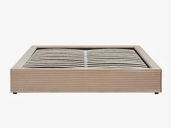 Clearance Ysmée Somier con arcón 160 x 200 cm queen size de pana - KARESO de YSMÉE Beige