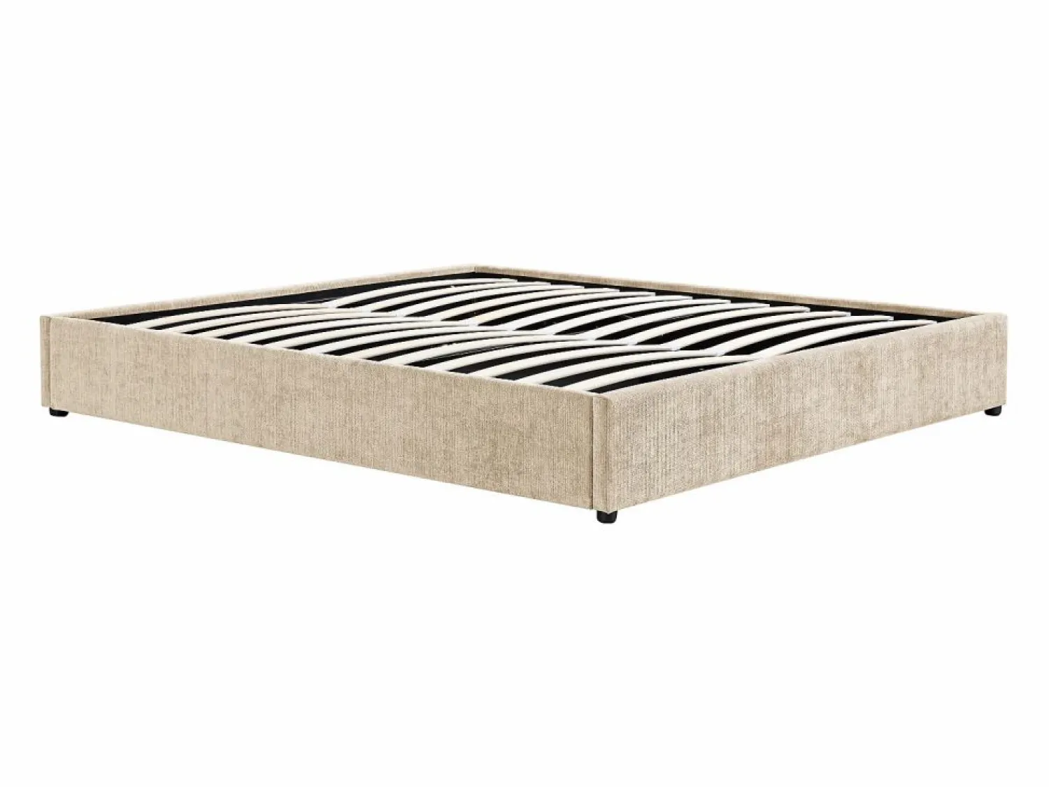 Hot Ysmée Somier con arcón 160 x 200 cm tamaño queen en tela texturizada - FIRMEO de YSMÉE Beige