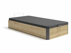 Sale Somier con cajón 90 x 190 cm - Natural claro y negro - NAMOSI de YSMÉE Somier Con Canapé|Somier - 90X190Cm