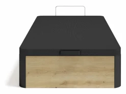 Sale Somier con cajón 90 x 190 cm - Natural claro y negro - NAMOSI de YSMÉE Somier Con Canapé|Somier - 90X190Cm