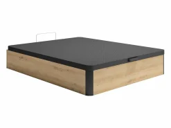 Sale Somier con cajón 120 x 200 cm - Natural claro y negro - NAMOSI de YSMÉE Somier Con Canapé