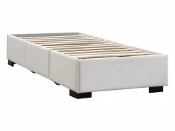 Outlet Ysmée Somier con cajones 90 x 190 cm en tela - Con patas - KOLANE de YSMÉE Beige