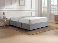 Ysmée Somier con cajones 140 x 190 cm tejido - Con patas - KOLANE de YSMÉE