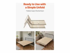 Hot Somier de listones SucceBuy Plegable Tamaño Completo, Colchón Superior de Madera para el Soporte bajo los Colchones, Listo para Usar, 8 Piezas, de Madera Natural