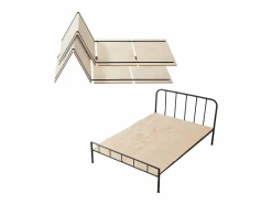 Hot Somier de listones SucceBuy Plegable Tamaño Completo, Colchón Superior de Madera para el Soporte bajo los Colchones, Listo para Usar, 8 Piezas, de Madera Natural