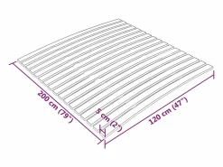 Clicnbuy Somier de láminas con 17 listones 120x200 cm