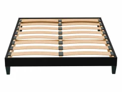 Douce Lune Somier de láminas 160x200 cm - Estructura duradera de madera de abeto - - Cómodo ® Negro