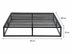 Best Habitat et jardin Somier de metal 200 x 160 cm - Negro