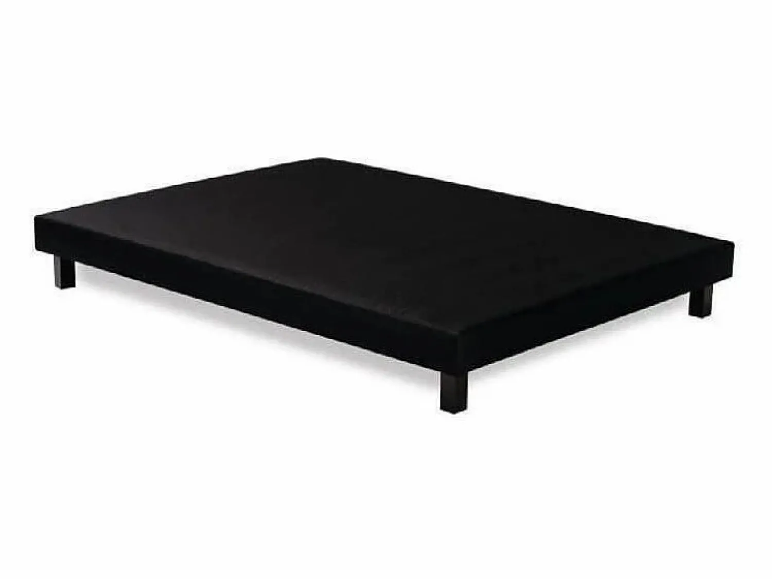 Outlet Somier tapizado de láminas 160 x 200 en madera maciza negra - FINLANDEK Rakenne Negro