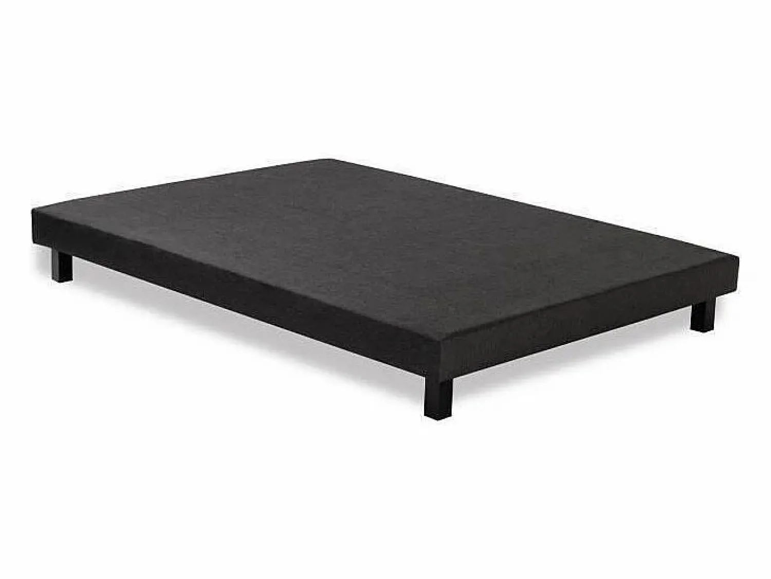 Sale Les Tendances Somier tapizado de láminas 140 x 190 en madera maciza gris antracita - FINLANDEK Rakenne Negro