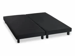 Sale Les Tendances Somier tapizado de láminas 140 x 190 en madera maciza gris antracita - FINLANDEK Rakenne Negro