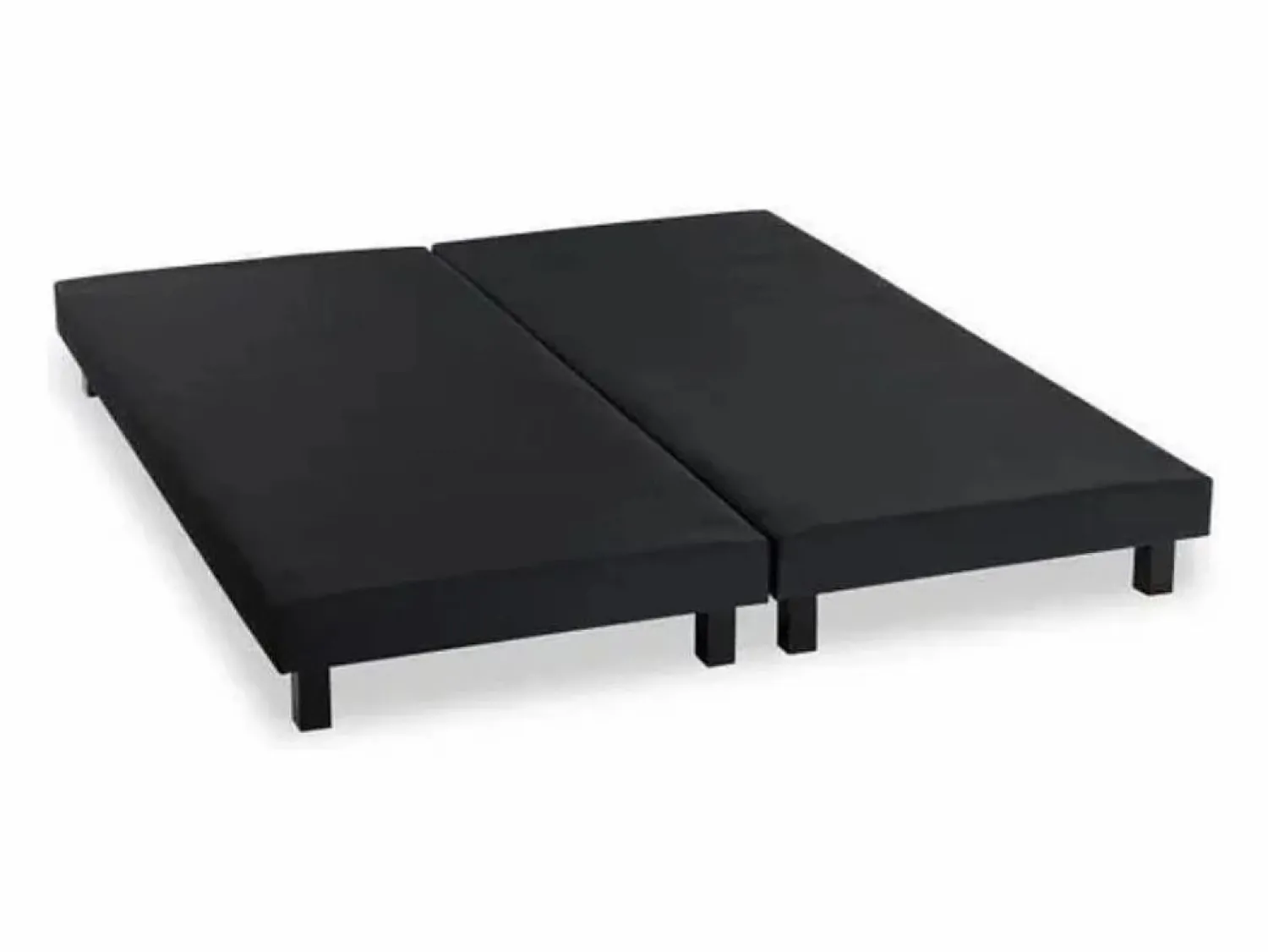 Sale Les Tendances Somier tapizado de láminas 140 x 190 en madera maciza gris antracita - FINLANDEK Rakenne Negro