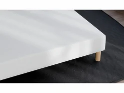 Online Somier tapizado 90x190 - Madera de pino reforzada - Haya maciza - Blanco - Estructura sólida de calidad - Cómodo ® Somier - 90X190Cm