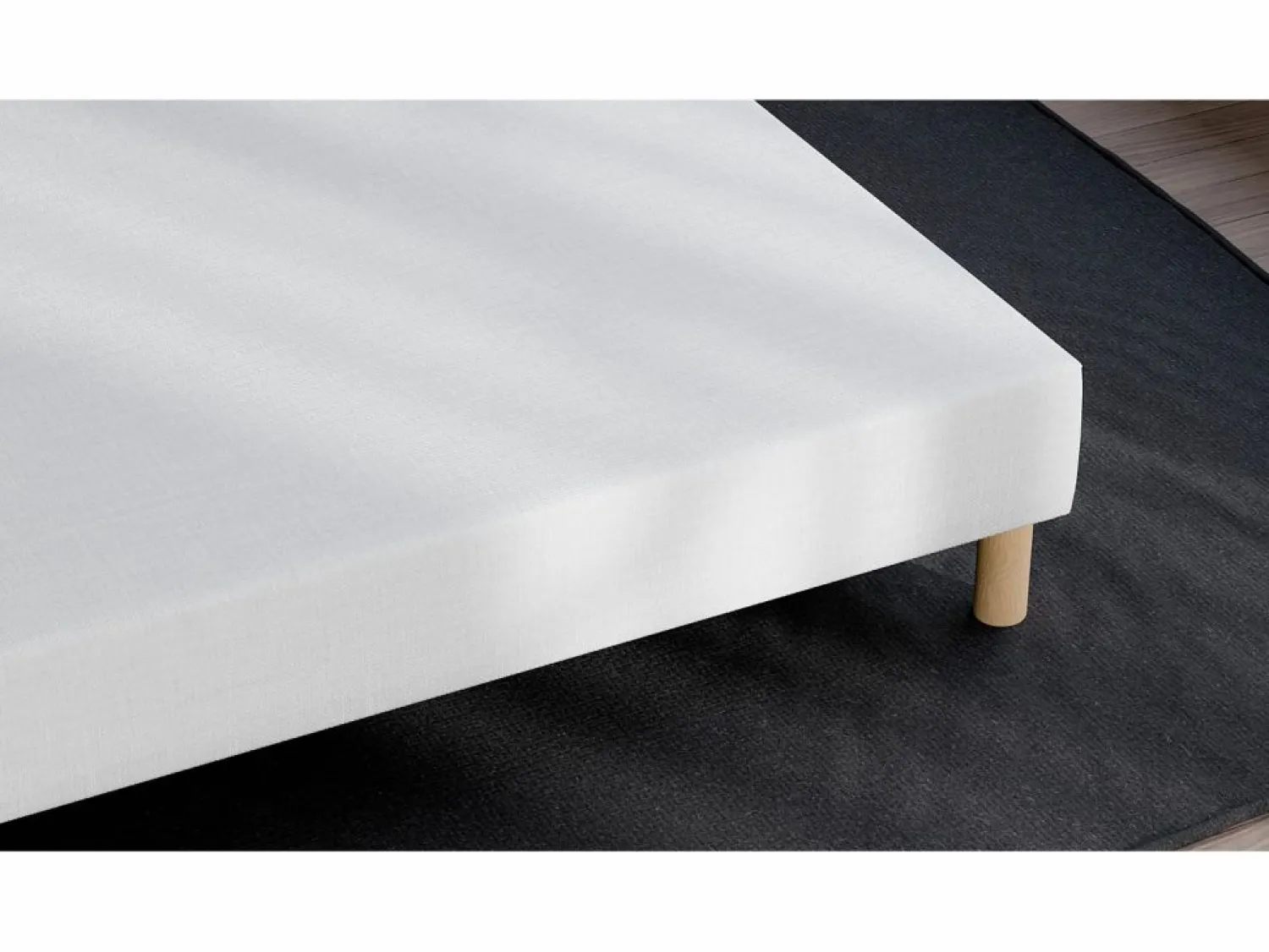 Online Somier tapizado 90x190 - Madera de pino reforzada - Haya maciza - Blanco - Estructura sólida de calidad - Cómodo ® Somier - 90X190Cm