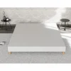 Hot Somier tapizado 140x190 - Madera de pino reforzada - Haya maciza - Blanco - Estructura sólida de calidad - Cómodo ® Somier - 140X190Cm