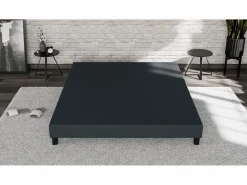 Douce Lune Somier tapizado 160x200 - Madera de pino reforzada - Haya maciza - Antracita - Estructura sólida de calidad - Cómodo ®