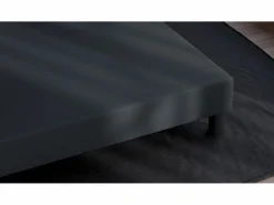 Douce Lune Somier tapizado 140x190 Madera de pino reforzada - Haya maciza - Antracita - Estructura sólida de calidad - Cómodo ®
