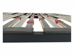 Discount Somier 150x200 cm multiláminas, 7 patas, reguladores lumbares, firmeza adaptable Negro