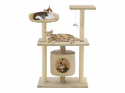 Best Garden Furniture Sophie-Manon Rascador para gatos con postes rascadores de sisal 95 cm Beige