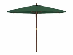 Garden Furniture Sophie-Sandrine Sombrilla de jardín con poste de madera verde 299x240 cm