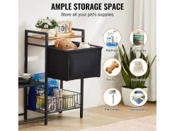 Soporte Ajustable para Comederos Elevados para Perros SucceBuy, con Espacio de Almacenamiento y Comederos Elevados