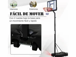 Hot Homcom Soporte de baloncesto negro 90x165x352 cm Multicolor