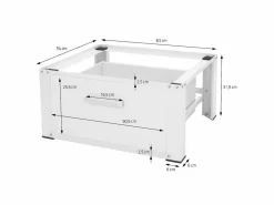 ML-DESIGN Soporte de elevación para lavadora o secadora con cajón 54 x 63 x 31 cm