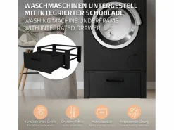 Best ML-DESIGN Soporte de elevación para lavadora o secadora con cajón blanco Negro