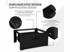 Best ML-DESIGN Soporte de elevación para lavadora o secadora con cajón blanco Negro