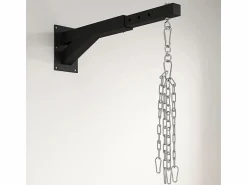 Clearance Soporte de pared ajustable para saco de boxeo, diseño ajustable, acero, (65 x 12 x 20 cm) Negro