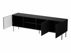 Discount MSO Soporte de TV de diseño Mokt mate de 190 cm Negro