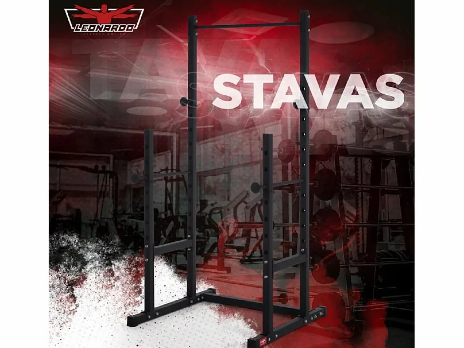 Outlet Leonardo Soporte para hacer sentadillas regulable con barra de dominadas entrenamiento cruzado Stavas Multicolor