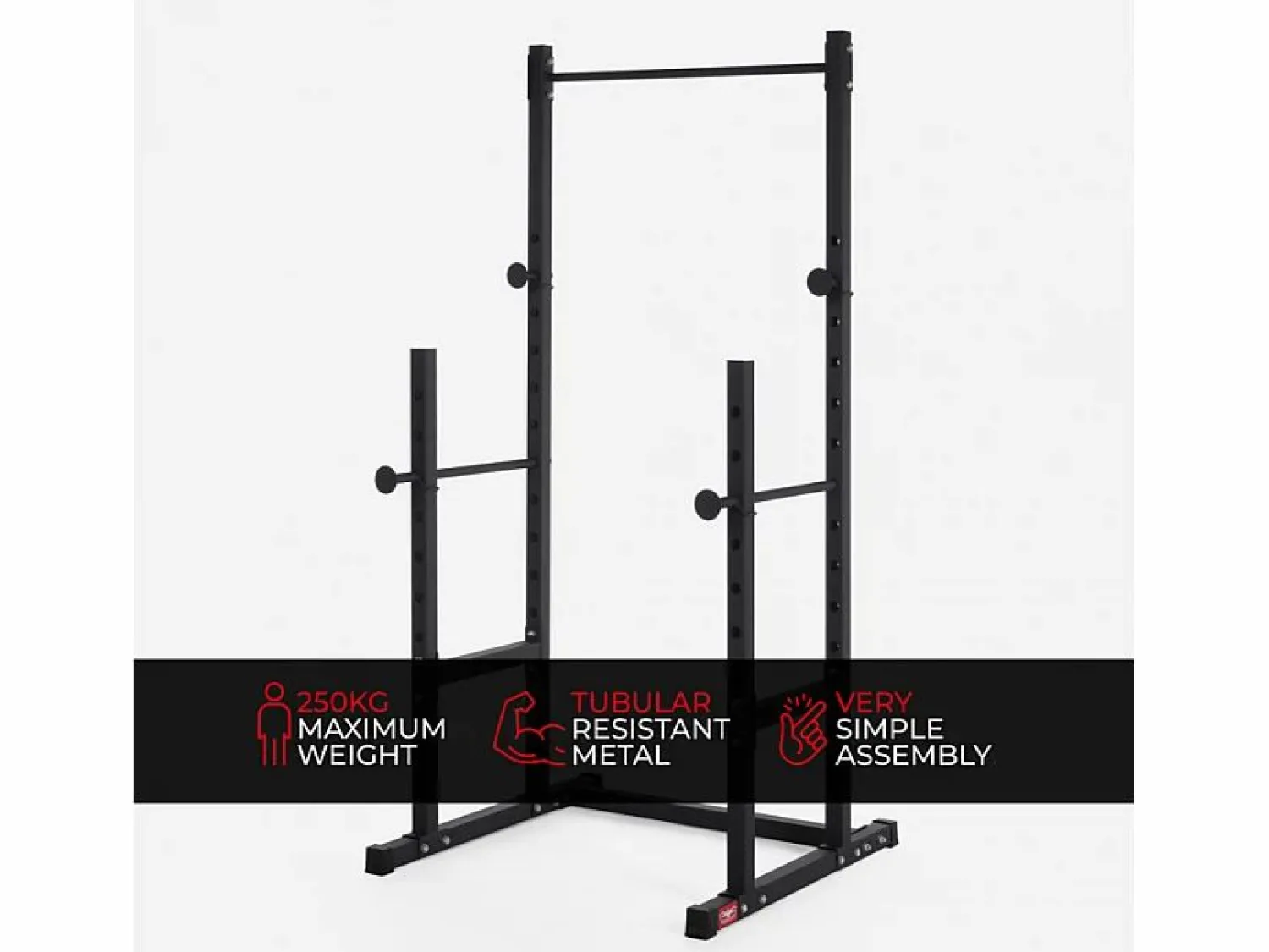 Outlet Leonardo Soporte para hacer sentadillas regulable con barra de dominadas entrenamiento cruzado Stavas Multicolor