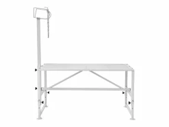 Hot Soporte para Podado de Cabras SucceBuy, Altura 53,3 - 83,8 cm, 119,3 x 58,4 cm, Mesa Blanca Higiene Y Cuidado De Mascotas