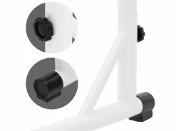 ML-DESIGN Soporte para silla colgante 208cm blanca sostén de hamaca estructura de columpio