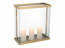 New Soporte para velas de vidrio 41.5*18*45 cm Portavelas Y Vela