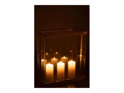 New Soporte para velas de vidrio 41.5*18*45 cm Portavelas Y Vela