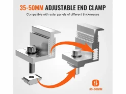 Online Soportes de Montaje de Paneles Solares SucceBuy, 20 Piezas, Ajustables de 35-50 mm, Ligeros para Autocaravanas y Más Energía Solar